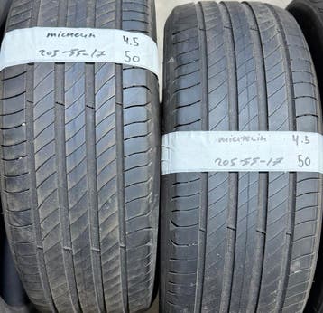 2x205-55-17 Michelin Zomer 2x4.5m €50 Per Band 205 55 17, Ophalen, Gebruikt, 17 inch, 205 mm