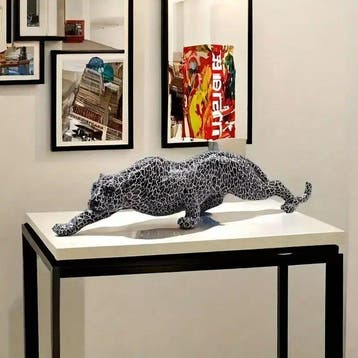 Decoratief ornament - Modern Leopard Sculpture – Stylized
