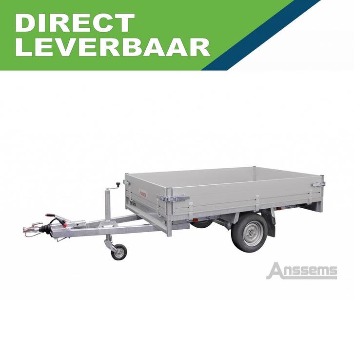Anssems Plateauwagen PSX 1350kg 251×153, Auto diversen, Aanhangers en Bagagewagens, Ophalen