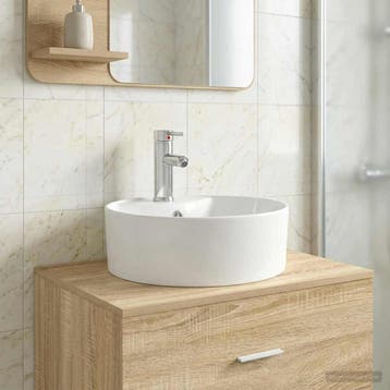 vidaXL Badkamer wastafel met kraan en afvoer Chroom, Verzenden, Nieuw