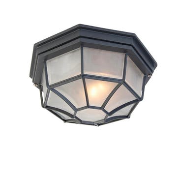 Landelijke plafondlamp donkergrijs 26,5 IP44 - Bri, Verzenden, Nieuw, Aluminium