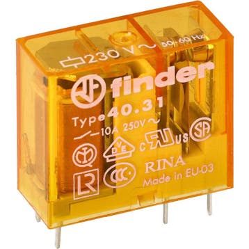 Finder 40.31 PCB Relais 10A 230VAC Enkelpolig -, Verzenden, Nieuw, Overige typen