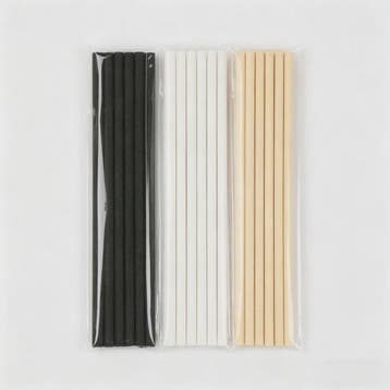100 Stuks Diffuser Stokjes Zwart & Wit - 30cm Lang - Essenti, Verzenden, Nieuw