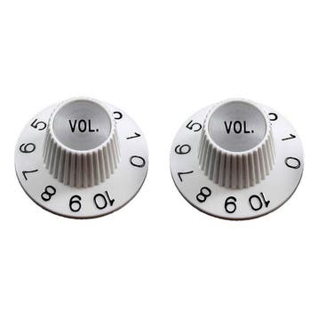 Allparts PK3244025 Wit Witch Hat Volumeknoppen voor, Ophalen of Verzenden, Nieuw