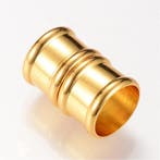 1 x Metalen magneetslot voor koord 12mm – goudkleur nikke., Ophalen of Verzenden, Nieuw, Kraal