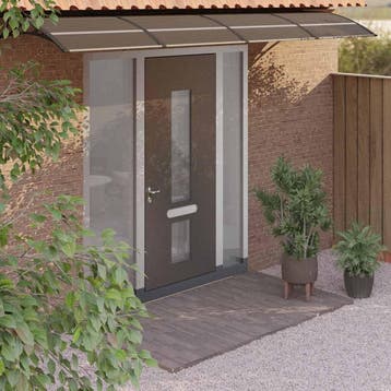vidaXL Deurluifel 350x75 cm polycarbonaat zwart, Verzenden, Nieuw
