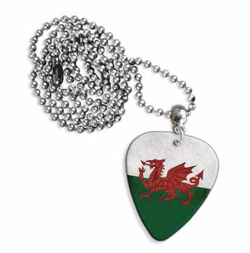 Wales vlag plectrum ketting, sleutelhanger of oorbellen, Ophalen of Verzenden, Nieuw