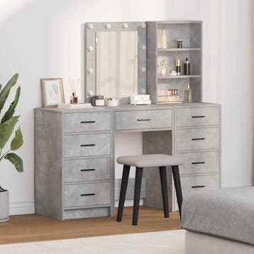 vidaXL Plafondtafel 3 st Grijs 40 x 41 x 135 cm Bewerkt hout, Verzenden, Nieuw