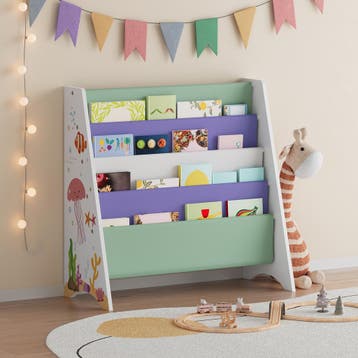 Kinderboekenkast Hornnes Aqua Dream motief 60x62x28 cm [en.c, Verzenden, Nieuw