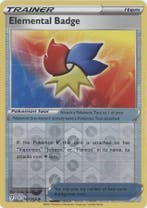 elemental badge 147/203 reverse holo evolving skies, Ophalen of Verzenden, Nieuw, Losse kaart, Foil