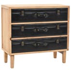 vidaXL Ladekast 80x36x75 cm massief vurenhout, Verzenden, Nieuw, 50 tot 100 cm, Minder dan 100 cm