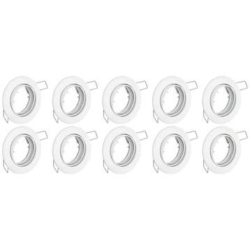 Spot Armatuur 10 Pack - GU10 Fitting - Ø82mm, Ophalen of Verzenden, Nieuw, Overige fittingen, Plafondspot of Wandspot