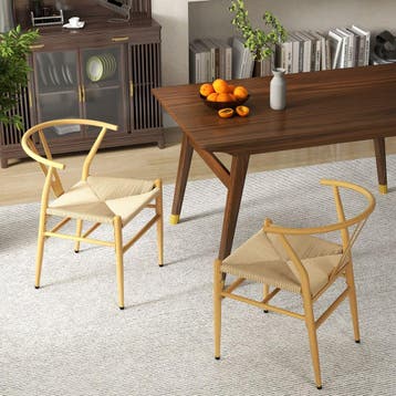 2dekans | Coast Eetkamerstoelen Set van 2 - Y-vormige, Ophalen of Verzenden, Zo goed als nieuw
