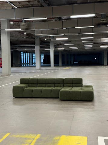 B&B Italia Tufty Time Bank | Groen | NIEUWSTAAT + Garantie, 250 tot 300 cm, 125 tot 150 cm, Ophalen of Verzenden, Zo goed als nieuw