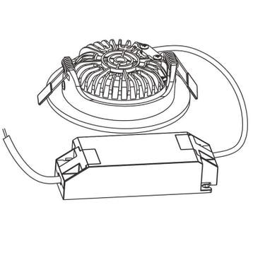 LED inbouwspot Varda Zilver 5W 420lm 60º 2700K IP44 | Dim.., Ophalen of Verzenden, Nieuw