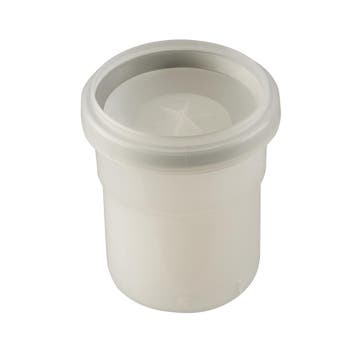 Anti terugstroomadapter PP 80 transparant met waterslot, Ophalen of Verzenden, Nieuw