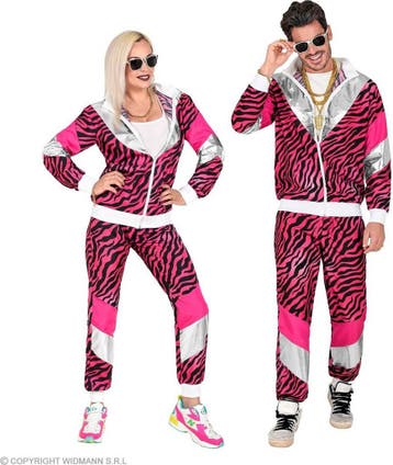 Fout 80s Trainingspak Tijger Roze Unisex, Ophalen of Verzenden, Nieuw