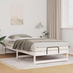 vidaXL Bedframe Wit 100 x 210 cm Massief grenenhout, Verzenden, Nieuw, Wit, Hout