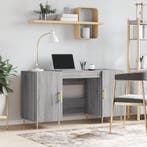 vidaXL Bureau 140x50x75 cm bewerkt hout grijs sonoma, Huis en Inrichting, Bureaus, Verzenden, Nieuw