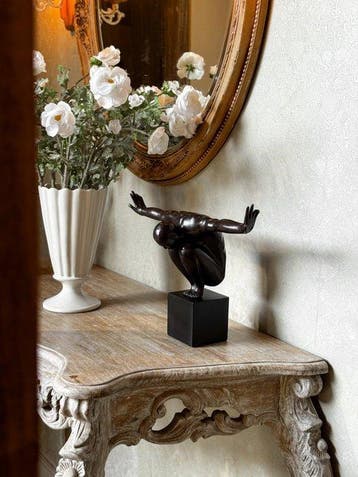 sculptuur, NO RESERVE PRICE - Sculpture Olympic Swimmer -