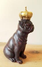 Beeldje - Gekroonde hond - Hars