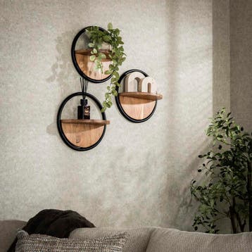 Rond wandschap set Joey massief, Verzenden, Nieuw