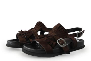 Shabbies Amsterdam Sandalen in maat 37 Bruin, Verzenden, Sandalen of Muiltjes, Zo goed als nieuw, Bruin