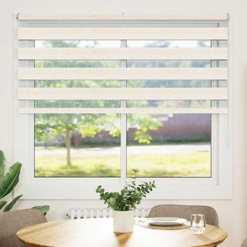 vidaXL Zebra rolgordijn 160x150 cm stofbreedte 155,9 cm, Verzenden, Nieuw, Beige