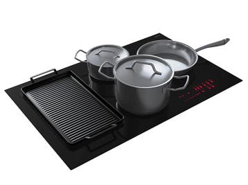 Etna - Inductie Kookplaat - Zwart, Verzenden, Nieuw, Inductie, 5 kookzones of meer