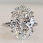 Zonder minimumprijs - Verlovingsring - 14 karaat Witgoud -, Sieraden, Tassen en Uiterlijk, Antieke sieraden