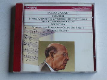 Pablo Casals - Schubert string quintet, Beethoven sonata, Ophalen of Verzenden, Zo goed als nieuw