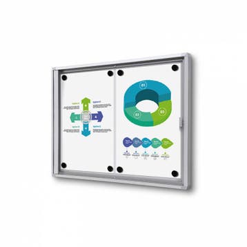 Informatiekast Binnen Whiteboard 2x A4 Budget, Nieuw in verpakking