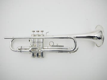 Trompet Blessing Model XL USA verzilverd, Ophalen of Verzenden, Gebruikt, Bes-trompet, Met koffer