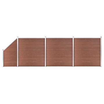 vidaXL Schuttingset 3 vierkant en 1 schuin 619x186 cm HKC, Verzenden, Nieuw, Hout