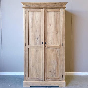 Teak computerkast met werkplek en vier laden, Ophalen of Verzenden, Nieuw