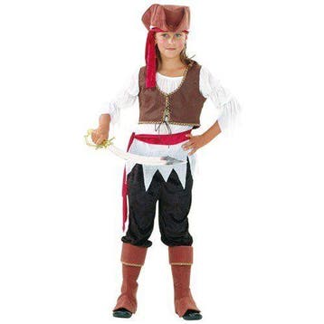 Piraten meisje kostuum, Verzenden, Nieuw, Feestartikel