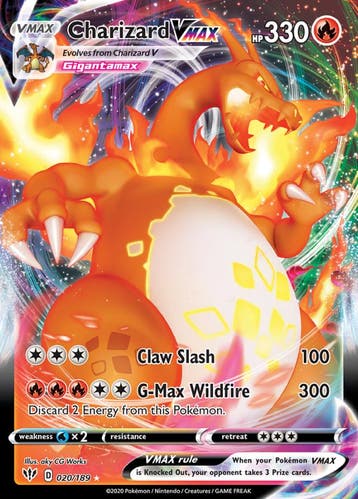 Charizard VMAX 020/189 Darkness Ablaze, Ophalen of Verzenden, Nieuw, Losse kaart, Foil
