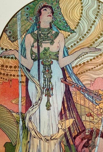 Marie Alphonse Mucha - “Salammbô, 1897”. Gesigneerd in de