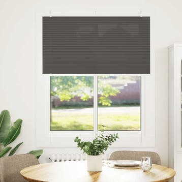vidaXL Plissé rolgordijn 105x150cm stofbreedte 104,4cm, Verzenden, Nieuw, Zwart