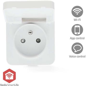 Nedis SmartLife Slimme Stekker – Tijdschakelaar – IP44 – Ene, Verzenden, Zo goed als nieuw