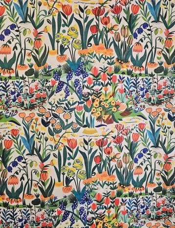 300x280 cm! Stof in Josef Frank-stijl Primavera -