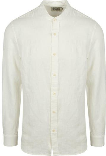 Scotch and Soda Linnen Mao Overhemd Wit maat M Heren, Verzenden, Nieuw, Wit, Scotch and Soda