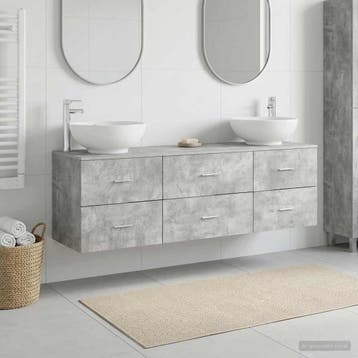 vidaXL Badkamermeubelset 3 st Betongrijs 49,5 x 44,5 x 65 cm, Verzenden, Nieuw