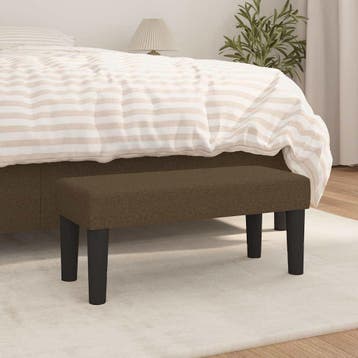 vidaXL Bankje 70x30x30 cm stof bruin, Huis en Inrichting, Verzenden, Nieuw, Stof