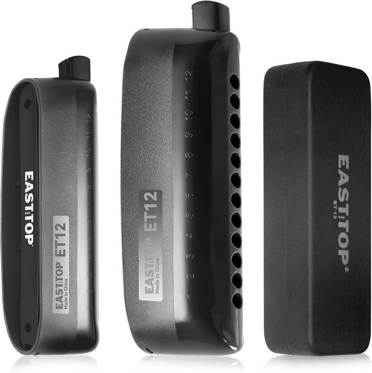 Harmonica ET12-BK ABS-hars | Tweedekansje | OP=OP, Muziek en Instrumenten, Blaasinstrumenten | Mondharmonica's, Chromatisch, Nieuw