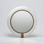 Venini - Carlo Scarpa - Spiegel - Melkglas met halffiligrana