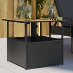 vidaXL Tuintafel met parasolgat 55x55x46,5 cm poly rattan, Tuin en Terras, Tuintafels, Verzenden, Nieuw