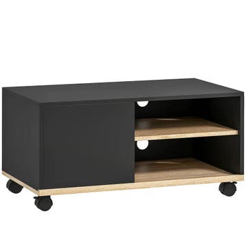 TV-meubel Op Wielen Met Remmen, TV-meubel Met Kast En Verste, Verzenden, Nieuw