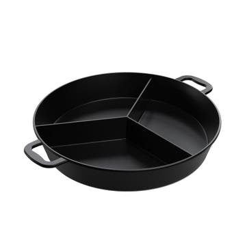 AMT Gastroguss Grote pan 65 cm – 3 segmenten – titanium, Huis en Inrichting, Keuken | Potten en Pannen, Ophalen of Verzenden, Nieuw