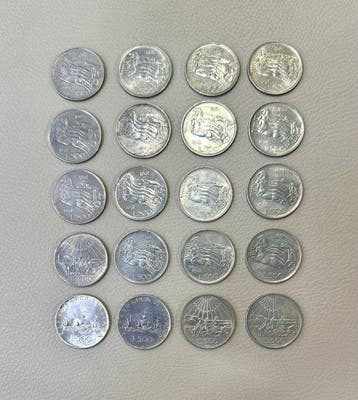 Italië. 500 Lire 1961 / 1965 - 20 monete Lire 500 argento